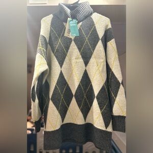 Rib knit  Long-Sleeve Sweater Pringle of Scotland x H&M Tri-color